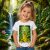 Béka mintás gyerekpóló lány modellen - Noel's Animal World