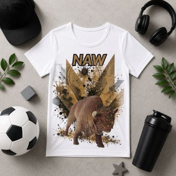 Amerikai bölény mintás gyerek póló - Noel's Animal World