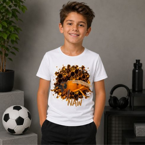 Darázs mintás gyerek póló fiú modellen - Noel's Animal World