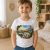 Dinoszaurusz mintás gyerek póló fiú modellen - Noel's Animal World