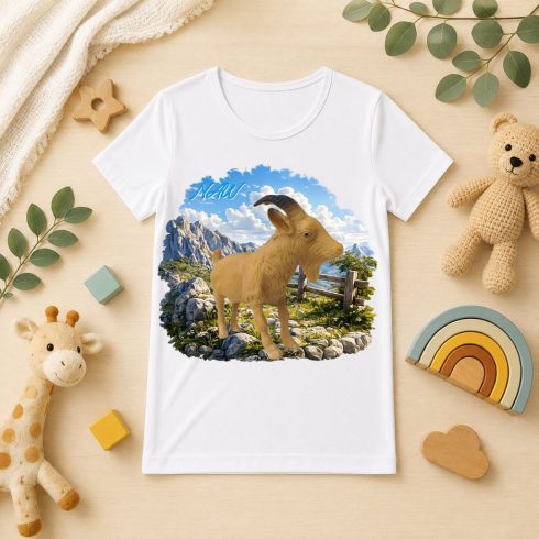 Kecske mintás gyerek póló - Noel's Animal World