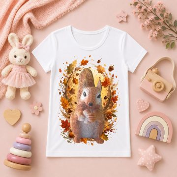 Mókus mintás gyerek póló - Noel's Animal World