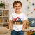 Tehén mintás gyerek póló – fiú modellen - Noel's Animal World
