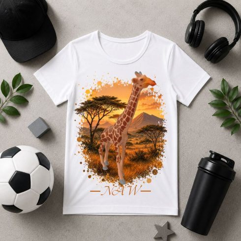 Zsiráf mintás gyerek póló - Noel's Animal World
